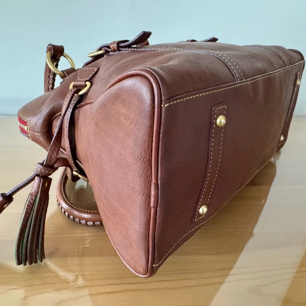 Dooney & Bourke - Florentine Domed Buckle Satchel in chestnut